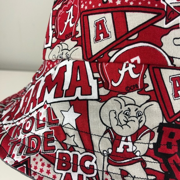 Pop Art Graffiti Bucket Hat of Alabama Roll Tide Fabric NWT Handmade Reversible - Picture 8 of 8